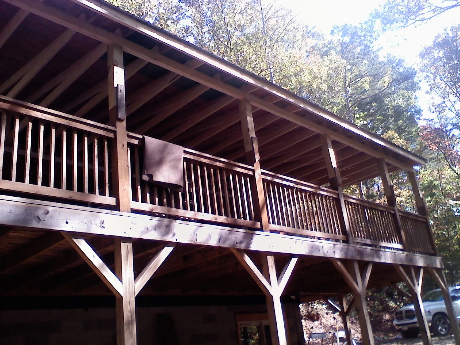Timber framing under a new elevated porch and deck — Roof Leak Repair in Allenton by Roofing Brothers